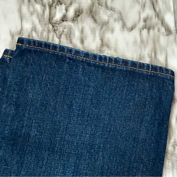 Lands End Square Rigger Men Sz 36 Button Fly Straight Med Wash Denim Blue Jeans - Picture 4 of 11